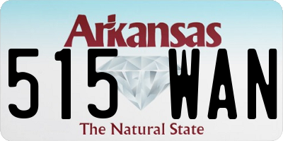 AR license plate 515WAN
