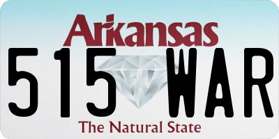 AR license plate 515WAR