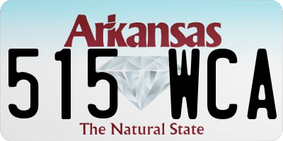 AR license plate 515WCA