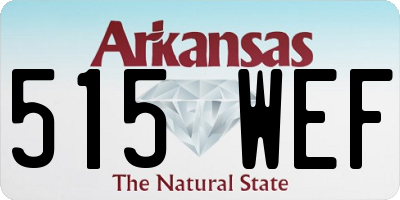 AR license plate 515WEF