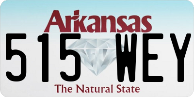 AR license plate 515WEY