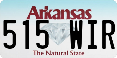 AR license plate 515WIR