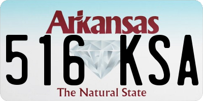 AR license plate 516KSA