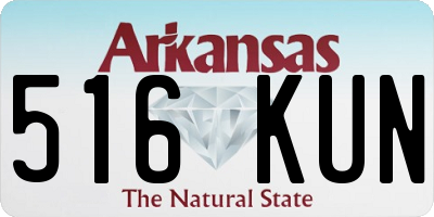 AR license plate 516KUN