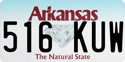 AR license plate 516KUW