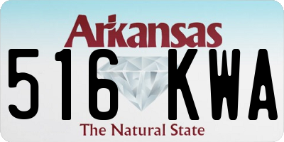 AR license plate 516KWA