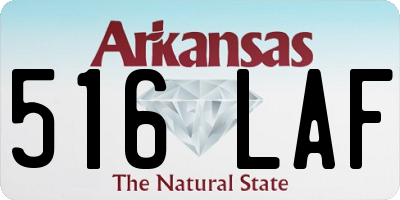 AR license plate 516LAF