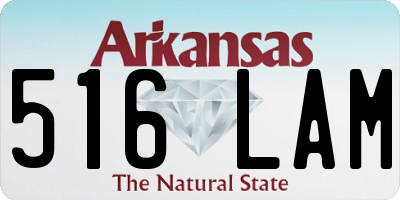 AR license plate 516LAM