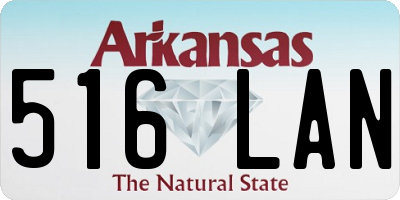 AR license plate 516LAN