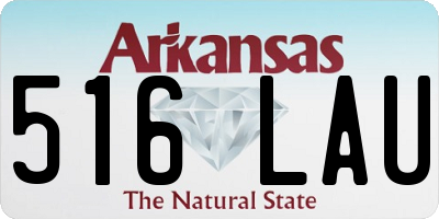 AR license plate 516LAU