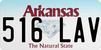 AR license plate 516LAV