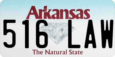 AR license plate 516LAW