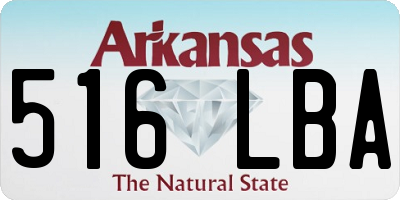 AR license plate 516LBA