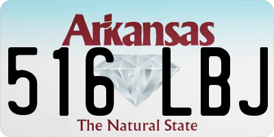 AR license plate 516LBJ