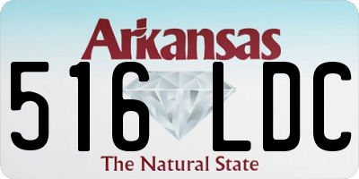 AR license plate 516LDC