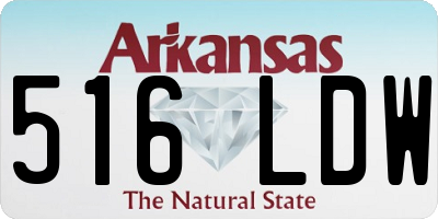 AR license plate 516LDW