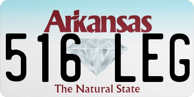 AR license plate 516LEG