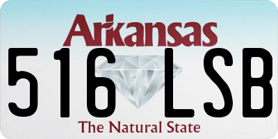 AR license plate 516LSB