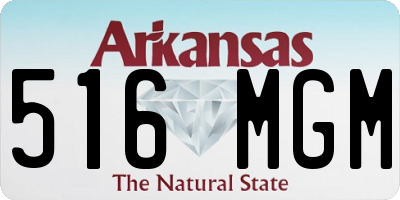 AR license plate 516MGM
