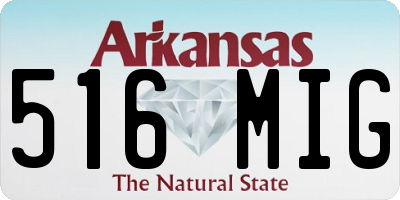 AR license plate 516MIG