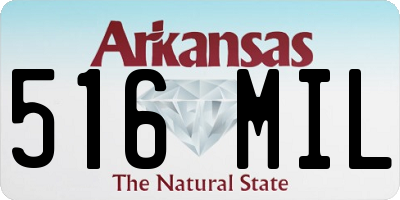 AR license plate 516MIL