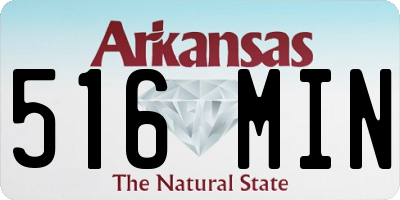 AR license plate 516MIN