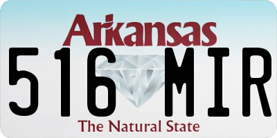 AR license plate 516MIR