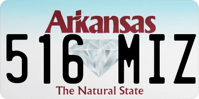 AR license plate 516MIZ
