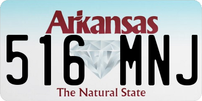 AR license plate 516MNJ