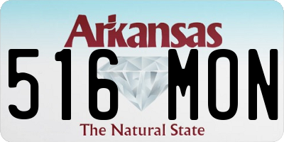 AR license plate 516MON