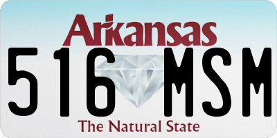 AR license plate 516MSM