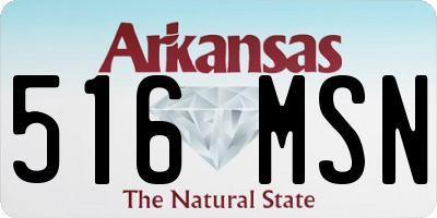 AR license plate 516MSN