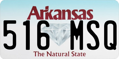AR license plate 516MSQ