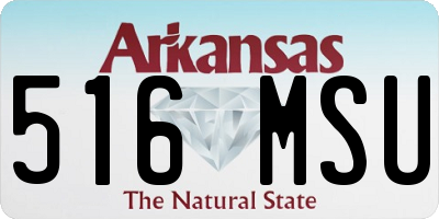 AR license plate 516MSU