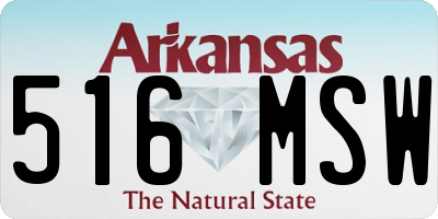 AR license plate 516MSW