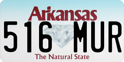 AR license plate 516MUR