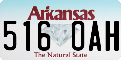 AR license plate 516OAH