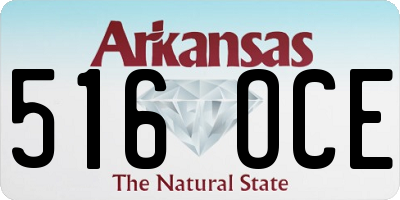 AR license plate 516OCE