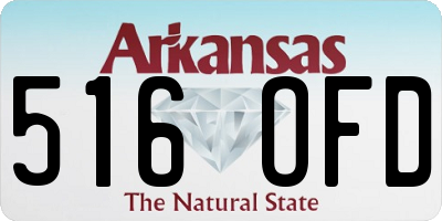 AR license plate 516OFD