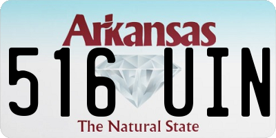 AR license plate 516UIN
