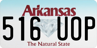 AR license plate 516UOP