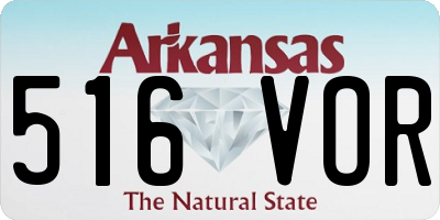 AR license plate 516VOR