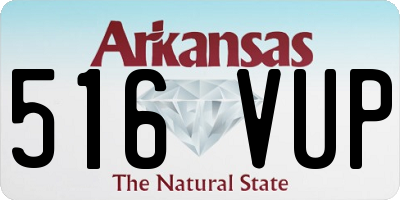 AR license plate 516VUP