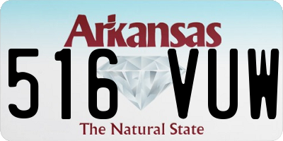 AR license plate 516VUW