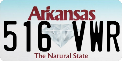 AR license plate 516VWR