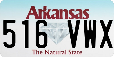 AR license plate 516VWX