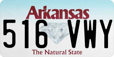 AR license plate 516VWY