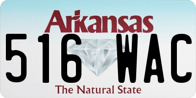 AR license plate 516WAC