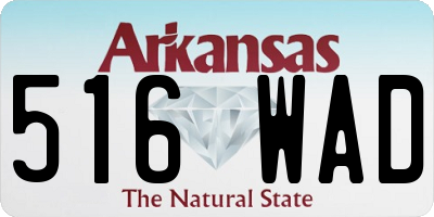AR license plate 516WAD