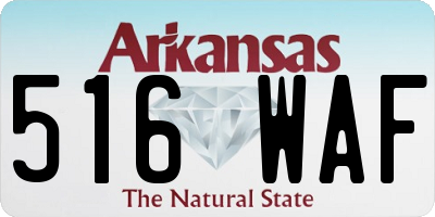 AR license plate 516WAF